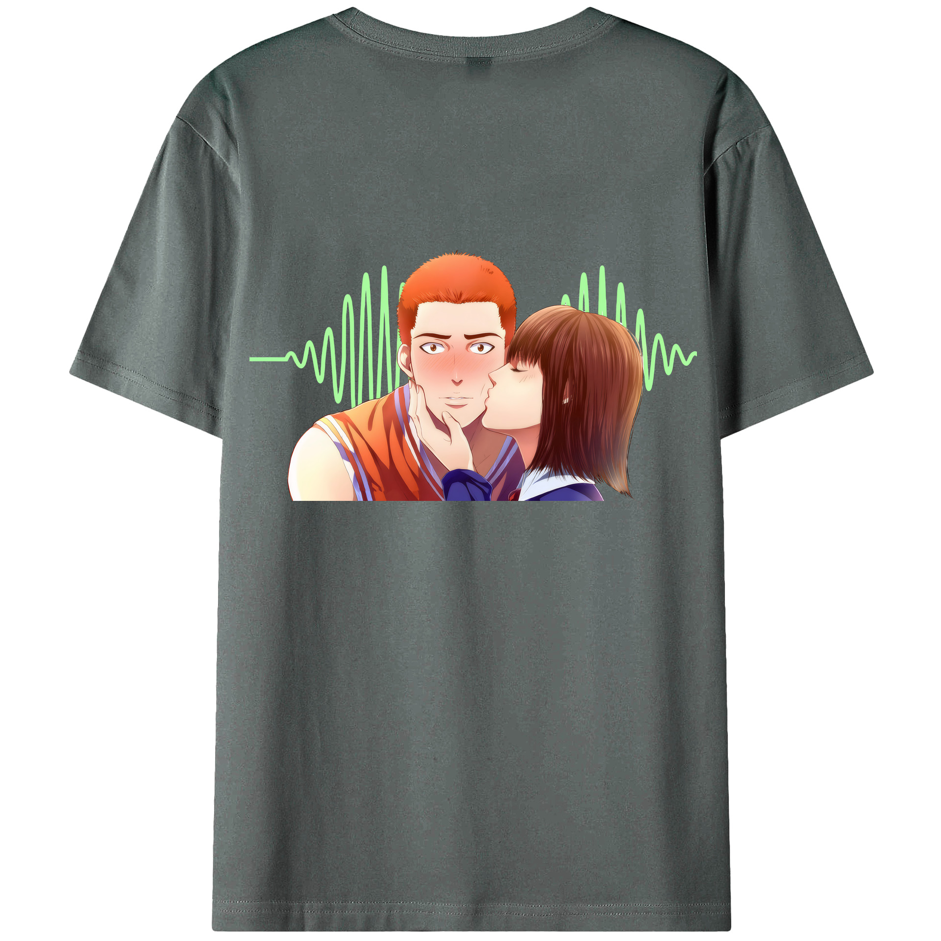 （画像用） SLAM DUNK／スラムダンク 綿100％ メンズ半袖Tシャツ（バックプリント） 通気性